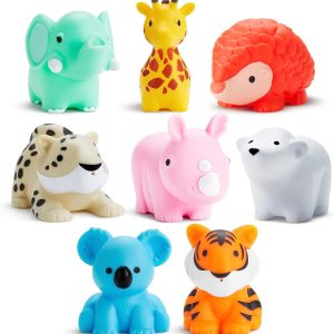 Animal Baby and Toddler Bath Toy Squirts, 8 Pack